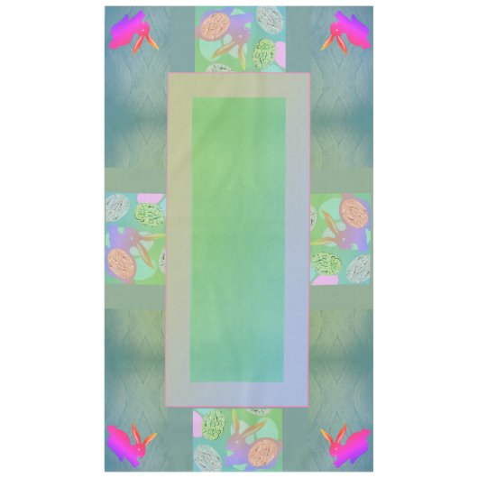 Paashaas Eieren Pastels Tafelkleed (Voorkant)