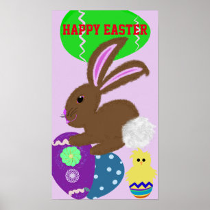 Paashaas Eieren Vakantie Poster