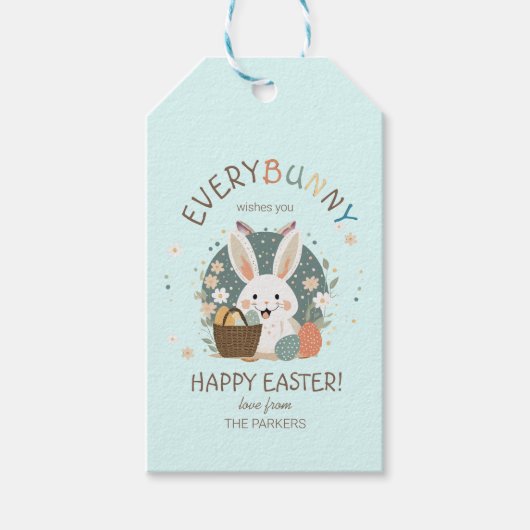 Paashaas eiermand ID1013 Cadeaulabel (Voorkant)