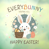 Paashaas eiermand ID1013 Raamsticker (Vel 3)