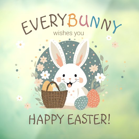 Paashaas eiermand ID1013 Raamsticker (Vel 3)