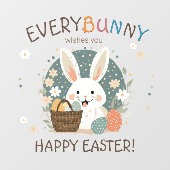 Paashaas eiermand ID1013 Raamsticker (Vel)