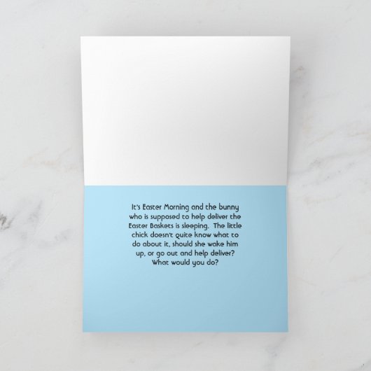 Paashaas en Chick Kaart (Binnen)