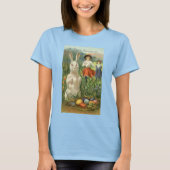  paashaas en kinderen Happy Eastertide T-shirt (Voorkant)