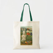  paashaas en kinderen Happy Eastertide Tote Bag (Voorkant)