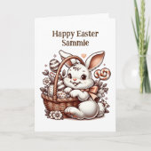  paashaas en kleurplaat kaart (Voorkant)