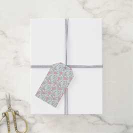 Paashaas en madeliefjes cadeaulabel