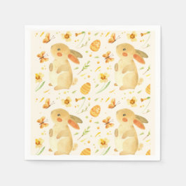 Paashaas en vlinders servet