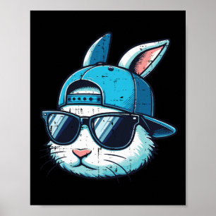 Paashaas Gezicht Verkoop Pet Zonnebrillen Konijn J Poster