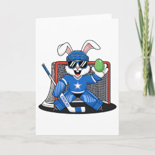 Paashaas ijshockey doelman mannen jongens kinderen kaart