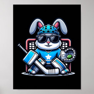 Paashaas ijshockey goalie Mannen jongens Kinder pe Poster