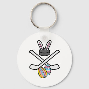 Paashaas IJshockey Grappige Sporten Keeper Mannen  Sleutelhanger