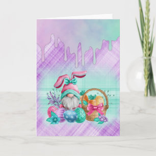 Paashaas Kabouter Met Mand Eieren Kaart