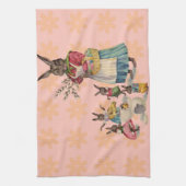 Paashaas Kip Bunny Eieren Theedoek (Verticaal)