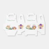 Paashaas, kleurrijke eieren en madeliefje bedankdoosjes (Uitgevouwen)