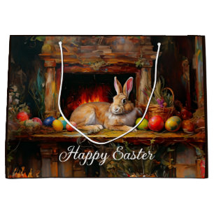 Paashaas Kleurrijke paaseieren Happy Easter Groot Cadeauzakje