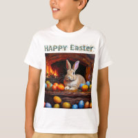 Paashaas Kleurrijke paaseieren Happy Easter