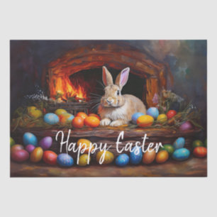 Paashaas Kleurrijke paaseieren Happy Easter Tissuepapier