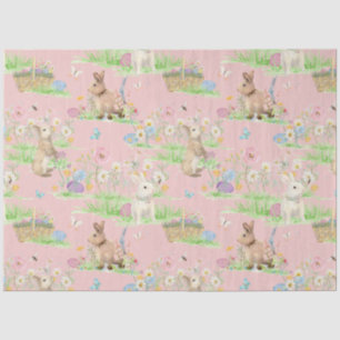 Paashaas Konijn Bloemen Vlinder Decoupage Tissuepapier
