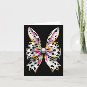 Paashaas Konijn Coquette Bow Happy Easter Girl Kaart