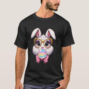 Paashaas Konijn Zonnebril Bubble Gum Roze Strik T-shirt