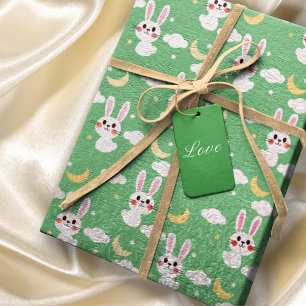 Paashaas konijnenpastel groen Schattige babydier Cadeaupapier
