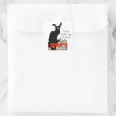 Paashaas Le Chat Noir Vierkante Sticker (Tas)