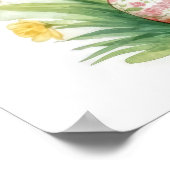 Paashaas Lente Bloemen Poster  (Hoek)