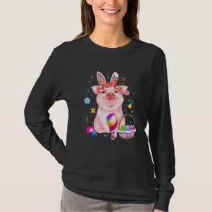 Paashaas Lente Varken strik Paasei Jacht Mand kleu T-shirt