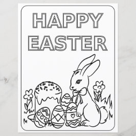 Paashaas Leuke kleurplaat Papier voor kinderen