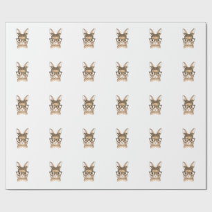 Paashaas Luipaard Bril Bandana Konijn Vrouwen  Cadeaupapier