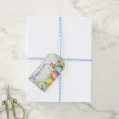 Paashaas met drie paaseieren cadeaulabel (Met Touw)