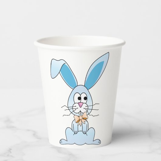 Paashaas met een strik Stropdas Papieren Bekers (Voorkant)