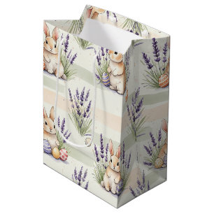 Paashaas met eieren Lente Pastel Patroon (3) Medium Cadeauzakje
