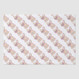 Paashaas met hart en boog tissuepapier