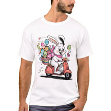 Paashaas op scooter Tshirt