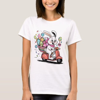 Paashaas op scooter Tshirt