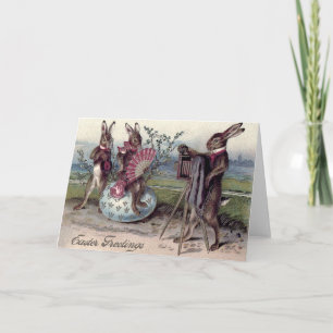 paashaas paar camera-ei feestdagen kaart