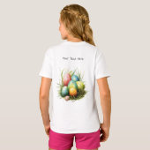 Paashaas & Paaseieren kunstwerk T-shirt (Achterkant volledig)