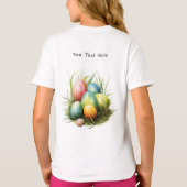 Paashaas & Paaseieren kunstwerk T-shirt (Achterkant)