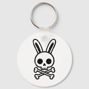 Paashaas Schedel Cross Botten Konijn Gothic Mannen Sleutelhanger