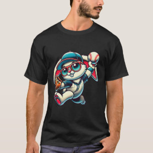 Paashaas speelt verkooppitcher tienerjongens kind t-shirt