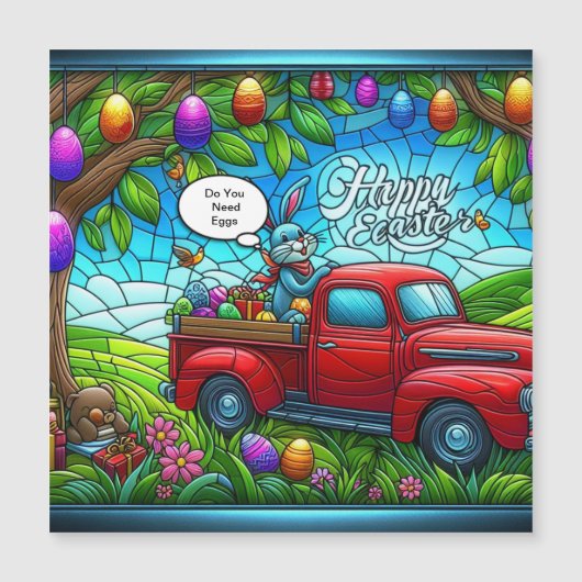 Paashaas strooit zijn magische stof. (Voorkant)