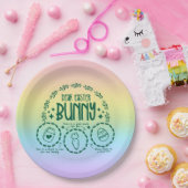 Paashaas traktatie papieren bordje (Feest)