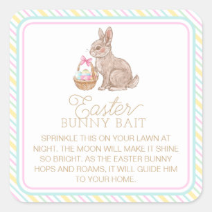 Paashaas Vierkante Sticker