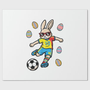 Paashaas Voetbal Schop Konijn Voetbal Jongens Kind Cadeaupapier