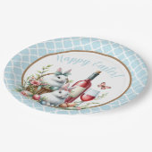 Paashaas & Wijnkrans Papier bord (Gekanteld)