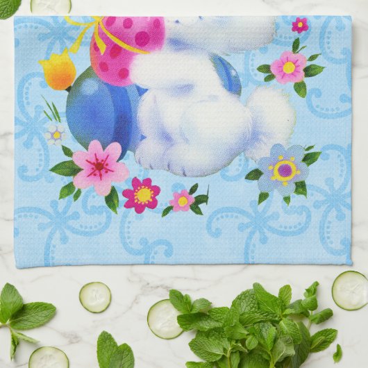 Paashanddoek Bunny Kitchen Theedoek (Gevouwen)