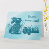 PAASHAZEN GROETEN KAART (Gele Bloem)