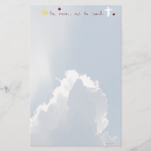 Paasherrijzenis is een Roos van Jezus Briefpapier (Voorkant)